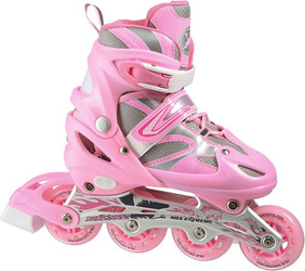 Łyżworolki z wymienną płozą hokejową Nils Extreme NH18366 A 2w1 rozmiar 39-42 różowe