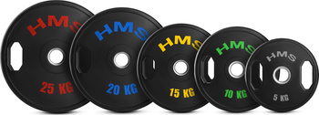 Talerz olimpijski ogumowany 2 x 5 kg HMS TOG05 2 x 5 kg