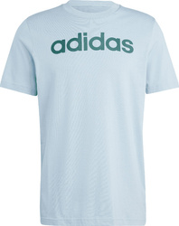 Koszulka męska adidas Essentials Single Jersey Linear Embroidered Logo Tee niebieska IJ8651