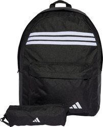 Plecak sportowy szkolny miejski adidas Classic 3-Stripes Horizontal czarny JZ3321