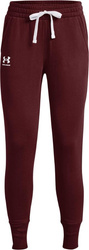 Spodnie damskie Under Armour Rival Fleece bordowe 1356416 690
