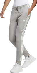 Spodnie damskie adidas Essentials 3-Stripes French Terry Cuffed szare IC9922