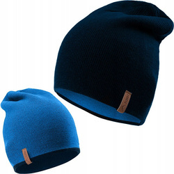 Męska czapka zimowa beanie dwustronna Elbrus Trend niebiesko-granatowa