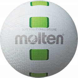 Piłka siatkowa Molten gumowa biało-zielona S2V1550-WG