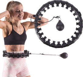 Hula hop z wypustkami i obciążnikiem HMS hhw01 czarne