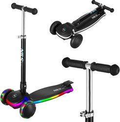 Hulajnoga dziecięca balansowa świecące koła i podest  LED Nils Fun HLB1306 czarna II