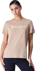 Koszulka damska Champion SS Tee beżowa 117534 MS079
