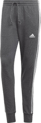 Spodnie męskie adidas Essentials French Terry Tapered Cuff 3-Stripes szare IC9408