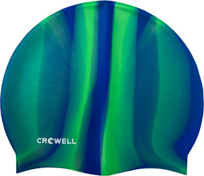 Czepek pływacki silikonowy Crowell Multi Flame niebiesko-zielony kol.12