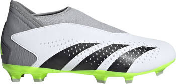 Buty piłkarskie dziecięce adidas Predator Accuracy.3 Laceless FG biało-szare IF2265