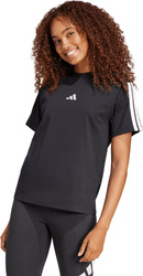 Koszulka damska adidas Essentials 3-Stripes Cotton czarna JM2393