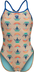 Damski Strój Kąpielowy Women's Arena Desert Vibes Swimsuit Booster Back royal-light pink multi rozmiar 42