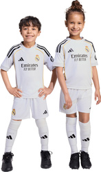 Zestaw dzięciecy komplet sportowy koszulka spodenki adidas Real Madrid 25/26 Home biały JN8870