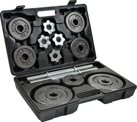 Hantle regulowane żeliwne w walizce do treningu 2x10 kg Profit Hammertone