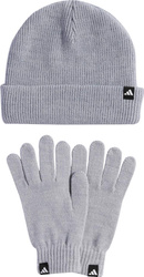 Komplet adidas czapka   rękawiczki szary KB7340