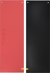 Mata do ćwiczeń fitness klubowa z otworami HMS Premium MFK03 180x60x1,5 cm czerwono-czarna