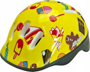 Kask rowerowy dziecięcy na rolki deskorolkę hulajnogę Allright Kids Yellow MV6-2 rozmiar S (48-52cm)