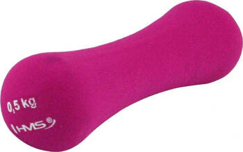 Ciężarek żeliwny hantla do ćwiczeń fitness pokryty neoprenem HMS 17025 0,5 kg