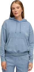 Bluza damska z kapturem kangurka Puma ESS Elevated Relaxed Wash Hoodie niebieska 688103 34