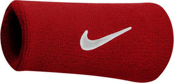 Frotka na rękę szeroka Nike Swoosh Doublewide czerwona 2 sztuki NN05624