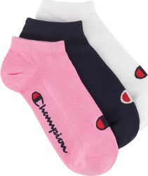 Skarpety Champion 3 pary Sneaker Socks różowe, czarne, białe U20100 PS009