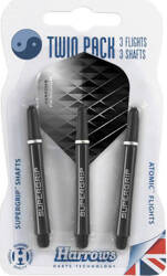 Piórka shafty Supergrip Harrows Twin Pack  Atomic czarne