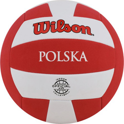 Piłka siatkowa Wilson Super Soft Play VB Polska offcial size biało-czerwona WTH90118XBPO