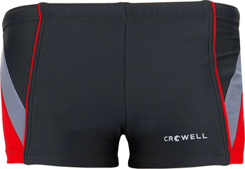 Spodenki kąpielowe dla chłopca Crowell Frankie szaro-czerwone kol.2