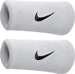Frotki na nadgarstek Nike szerokie Swoosh Doublewide białe 2szt NNN05101OS/NNN05116OS