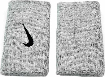 Frotka na rękę szeroka Nike Swoosh Doublewide szara 2 sztuki NN05078