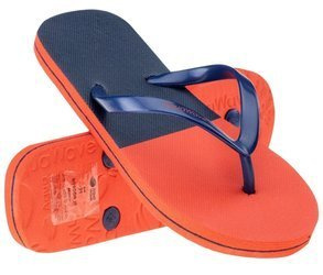 Klapki dziecięce plażowe Aquawave Roboor Jr pomarańczowo-granatowe rozmiar 28