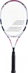 Rakieta do tenisa ziemnego Babolat Feather S CV G0 biało-różowo-granatowa 194030