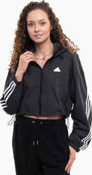 Kurtka damska adidas FI 3S WND WB szara IS3660