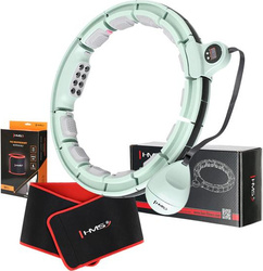 Zestaw hula hop magnetyczny green HHM13 z licznikiem HMS pas wyszczuplający br163 black