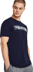 Koszulka męska Under Armour Camo Chest Stripe granatowa 1376830 410