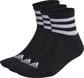 Skarpety adidas 3-Stripes Cushioned Sportswear Mid-Cut Socks 3 Pairs czarne IC1317