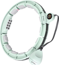 Koło hula hop zieloine z magnesami i obciążnikiem licznik HMS HHM13