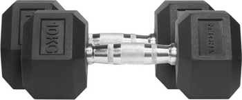 Hantle Thorn Fit Hex Rubber Dumbbell 10,0 kg x 2 szt.