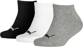 Skarpety Puma Kids Invisible 3P szare, białe, czarne 907374 08/1940100018