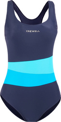 Kostium kąpielowy damski Crowell Lola kol.02 granatowo-niebieski