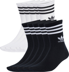 Skarpety adidas 3 Stripes Crew 10 Pairs białe, czarne JY0231