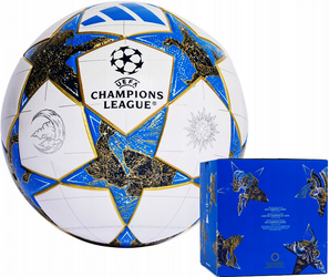 Piłka nożna adidas UCL League 25/26 League Stage Box biało-niebiesko-złota JP1548