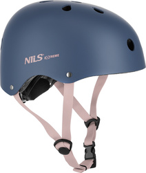 Dziecięcy kask rowerowy na rolki hulajnogę regulowany Nils Extreme MTW001-1 szary r L (48-52cm)