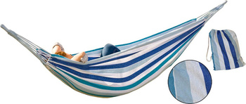 Hamak ogrodowy 2 osobowy xxl 250x150cm niebieski