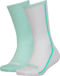 Skarpety dla dzieci Puma Mesh Sock 2 pary białe, miętowe 907628 01 biały rozmiar 44-47
