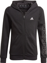 Bluza dla dzieci adidas Essentials Full-Zip Hoodie HD czarna GN4050