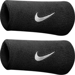 Frotki na rękę Nike szerokie Swoosh Doublewide czarne 2szt NNN05010