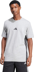 Koszulka męska adidas Essentials 3-Stripes Single Jersey szara JE6396