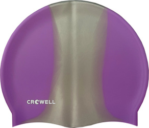 Czepek pływacki silikonowy Crowell Multi Flame fioletowo-srebrny kol.15