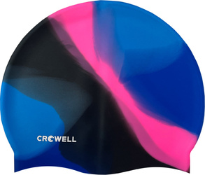 Czepek pływacki silikonowy Crowell Multi Flame niebiesko-różowo-czarny kol.17